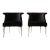 Pair of Fendi Casa Velvet Chrome Tulip Chairs For Sale