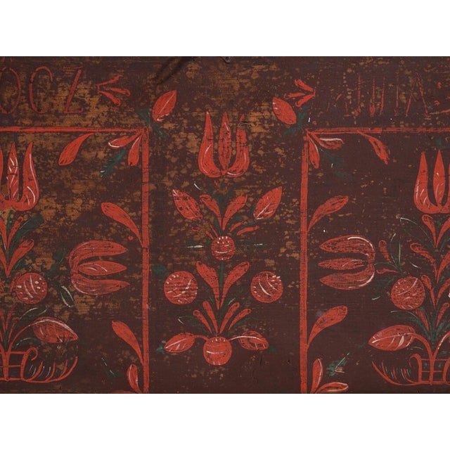 Painted Bridal Trunk, 1891 For Sale - Image 11 of 14