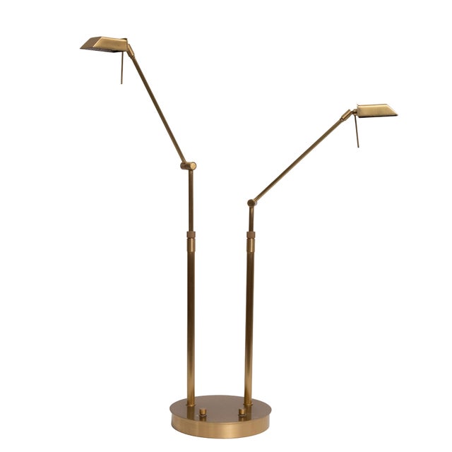 Brass Double L Table Lamp by Ben Demmers,1980s For Sale - Image 13 of 13