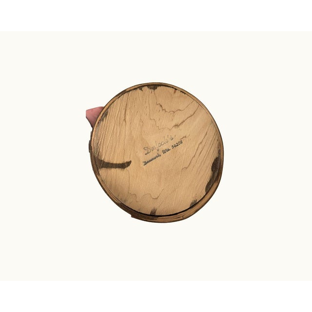 Contemporary Antique Primitive Round Bentwood Cheese Box — DuJeck's Denmark, Wisconsin For Sale - Image 3 of 7