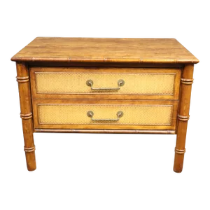 Stanley Furniture Bamboo Style Fruitwood Nightstand