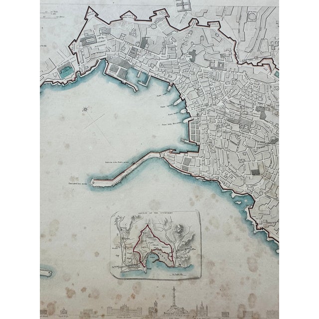 Genoa Italy, Original Map, 1834 For Sale - Image 4 of 6