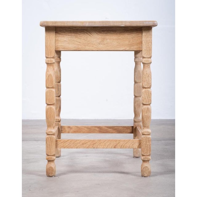 Wood Oak Side Table by Henning Kjærnulf, Denmark, 1960s For Sale - Image 7 of 9