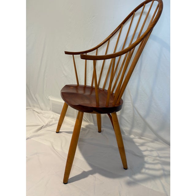 Thos Moser Shaker Cherry Continuous Arm Chairs (2) For Sale - Image 12 of 14
