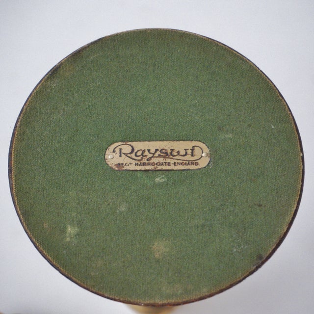 1920's English Candlestick Lamps Cheshire Cat Lewis Carroll Alice`s Adventures in Wonderland Brass & Oak by Rayswi Harrogate - A Pair, Rewired For Sale - Image 11 of 14