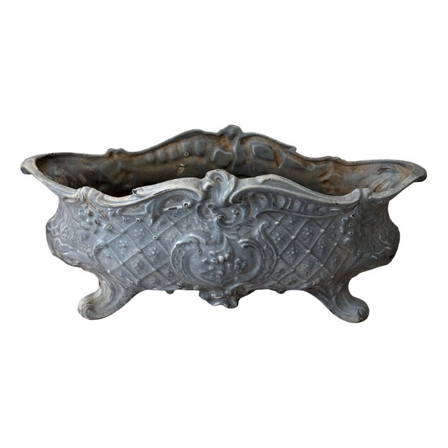 Enamelled Cast Iron Planter For Sale