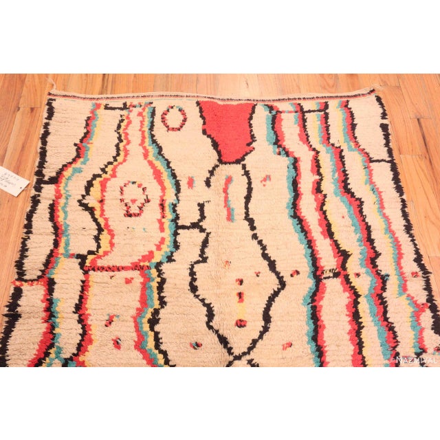 Nazmiyal Collection Vintage Colorful Allover Design Tribal Berber Moroccan Rug For Sale - Image 4 of 9