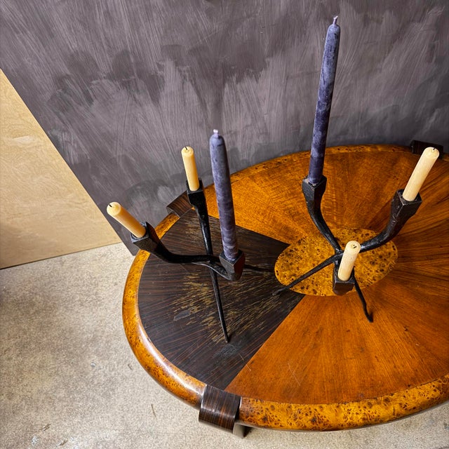 Brutalist Mid 20th Century Pair of Iron Brutalist Candle Holders For Sale - Image 3 of 15