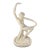 C. 1927 Art Deco White Ceramic Dancing Woman Figural Flower Frog by Cowan For Sale