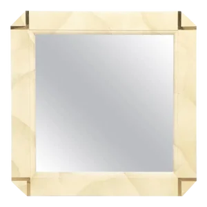 La Barge Faux Goatskin and Parcel Gilt Wall Mirror