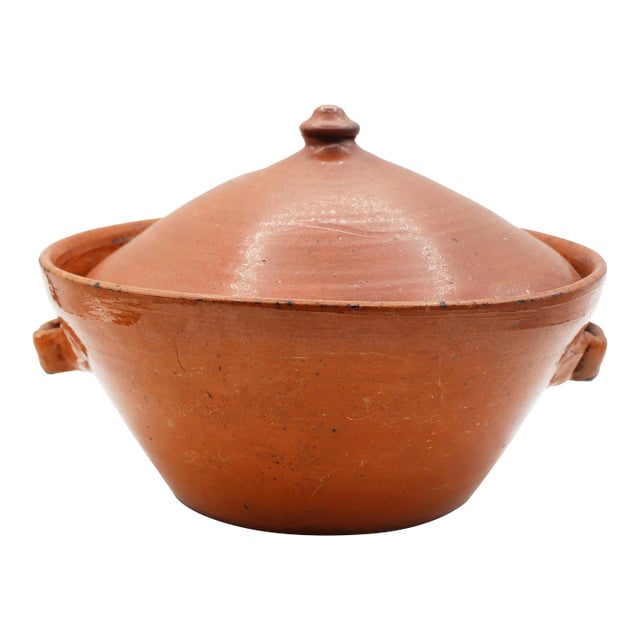 Circa 1930s American Ben Owen I Large Pottery Covered Bowl For Sale