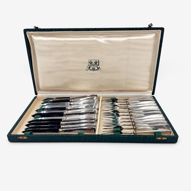 Dessert Cutlery Set from Ercuis, 1950s, Set of 24 For Sale - Image 10 of 10