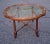 Heritage Furniture Faux Bambou Fruitwood and loose Scalloped Glass Tray Top Coffee Table Measures: 45" in width, 30" in...