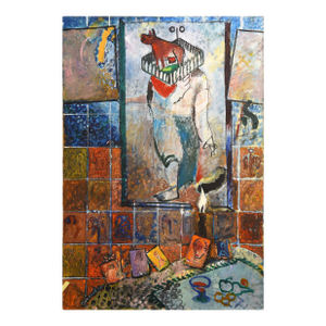 The Studio (Or the Artist's World) Figurative Acrylic Painting