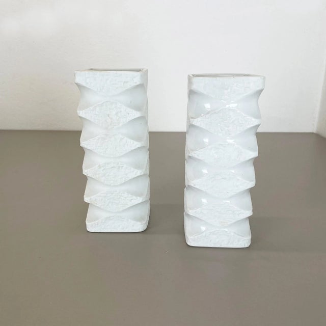 Op art porcelain vase set producer: royal bavaria kpm germany this original vintage op art vase set was produced in the...