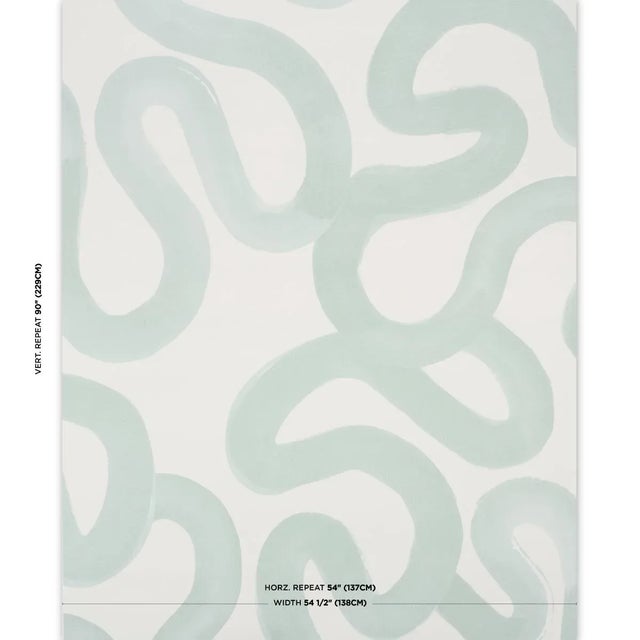 Hadiya Williams' Trace wallpaper in ice features a winding, gestural design based on an original acrylic painting. Its...