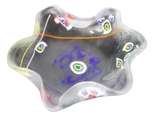 Art Glass Millefiori Dish by William Gottwalles