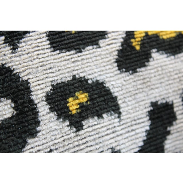 Textile Contemporary Boho Chic Silk Velvet Ikat Pillow Cover Bohemian Pillow For Sale - Image 7 of 13