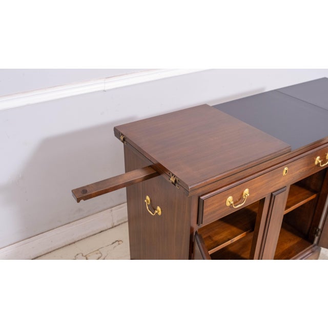 1980s 1980s Harden Cherry Flip Top Server Cabinet For Sale - Image 5 of 18