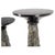 Gray Polished & Rough Stone Tiles Cone Shape Non Matching Pedestals - A Pair For Sale - Image 8 of 12