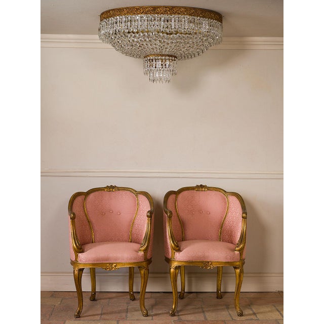 Large Vintage Italian Empire Style Ceiling Light, 1940s For Sale - Image 6 of 13