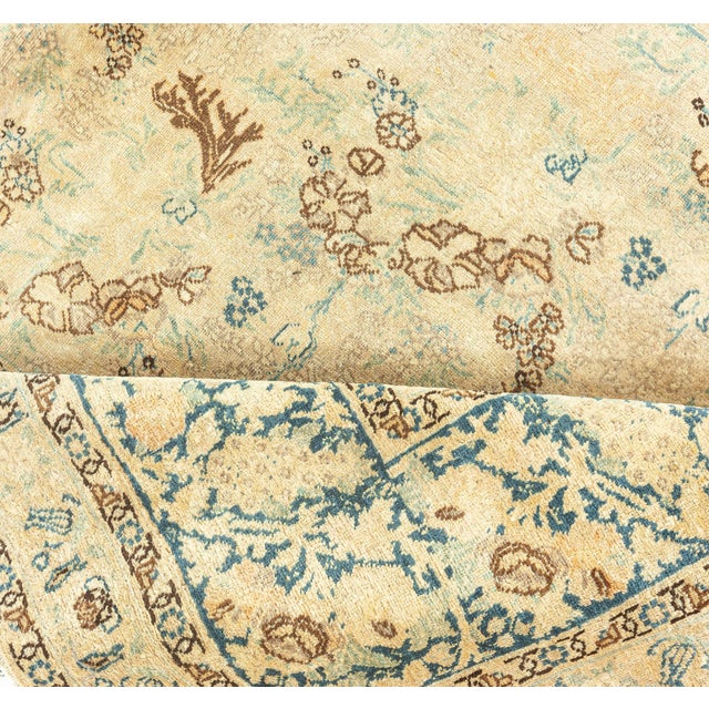 Textile Antique Persian Tabriz Botanic Handmade Wool Rug For Sale - Image 7 of 7