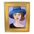 Chic Parisian Expressionism Woman Painting Including the Antiqued Gold Wood Frame For Sale
