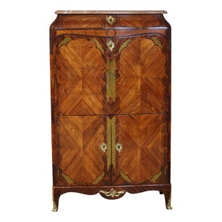 Marquetry Secretary by Léonard Boudin For Sale