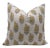 Fabdivine Indian Block Print Cushion Cover 20x20 Inch Thick Linen-Hajara For Sale