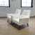 Pair of "Squirm" chairs designed by Paul McCobb for Custom Craft upholstered in a beautiful and versatile white woven...