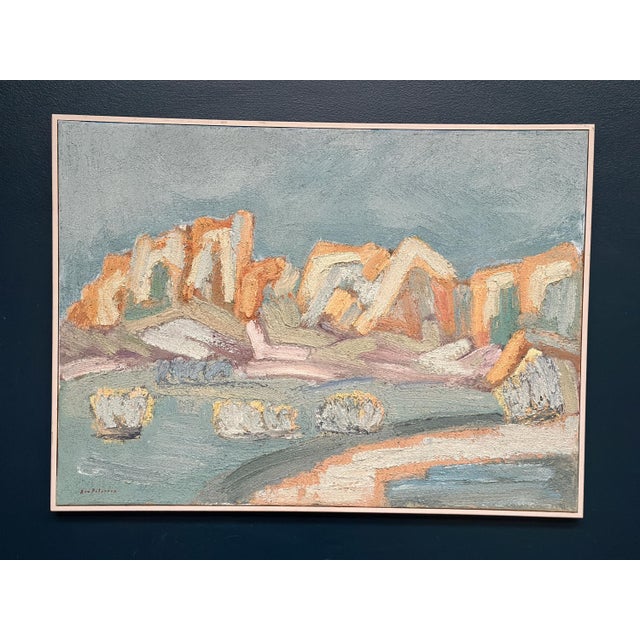 Bia Peterson, Landscape, Arizona USA, 1950s, Oil on Canvas, Framed For Sale - Image 17 of 18