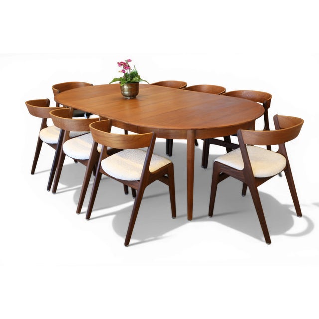 Danish Fire Chair in Teak and Light Bouclé Fabric, 1960s For Sale - Image 15 of 18