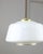 Mid-Century Modern Italian Brass and Opaline Glass Pendant Lamp For Sale - Image 6 of 16