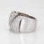1980s Portuguese 1.75ct Pave Diamond Cigar Ring 18k White Gold Wide Band Sz 6.5 For Sale - Image 4 of 7
