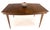 Walnut Mid Century Modern Boat Shape Dining Table One 18" Extension Leaf For Sale - Image 11 of 11