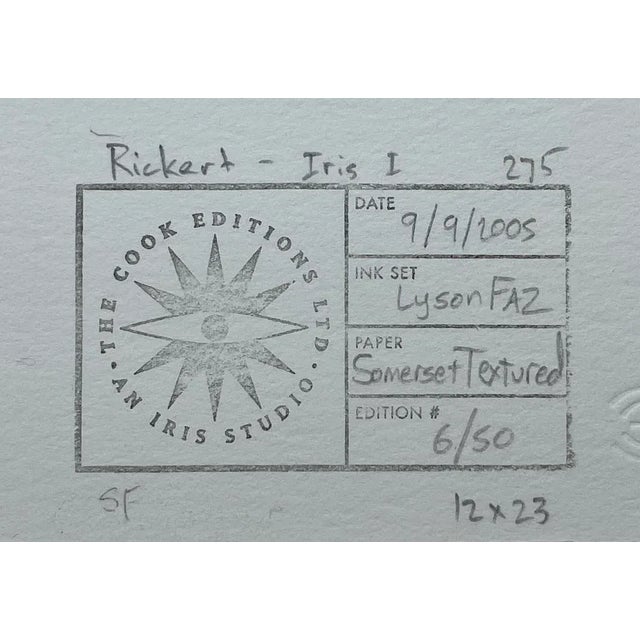 Realism Elizabeth Rickert, Iris I, Reproduction Print For Sale - Image 3 of 3