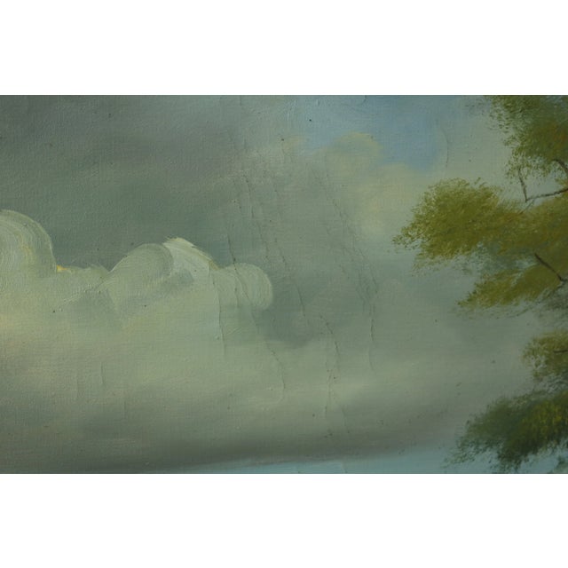 1980s Bengel Artist Signed Framed Landscape Oil Painting on Canvas For Sale - Image 5 of 9