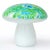 Figurative Murano Mushroom Toadstool Paperweight Flower Millefiori Canes Green Blue White Vintage Italian Art Glass Sculpture For Sale - Image 3 of 6