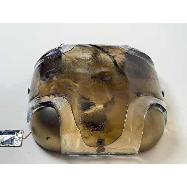 Amber Murano Glass Two-Light Wall from Kaiser Idell, 1970s For Sale - Image 4 of 18