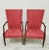 Raspberry Pink Hickory Chair James River Fisk Federal Style Mahogany Lolling Armchairs in Raspberry Rose Silk Damask - Pair For Sale - Image 8 of 8