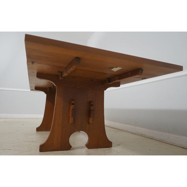 Stickley Mission Oak Arts & Crafts Dining Room Table For Sale - Image 10 of 12