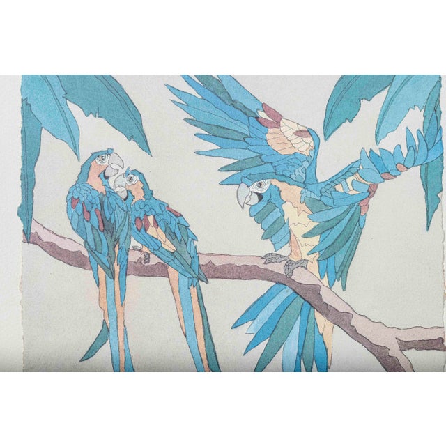 A vibrant signed and numbered limited-edition print by American wildlife artist Dan Goad, depicting three brilliantly...