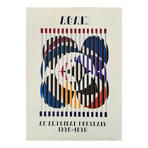 Yaacov Agam, Vintage Agam American Portrait Abstract Modernist Offset Print Poster