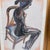 Contemporary Signed Seated Nude Figure Drawing Charcoal Colored Pencil Gilt Frame For Sale - Image 3 of 12