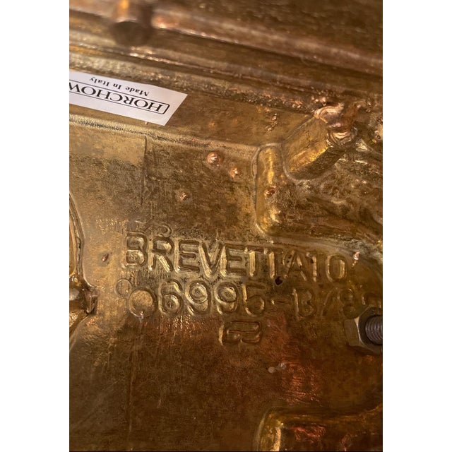 Vintage Brevettato French Style Gilt Mantle Clock With Cherubs For Sale - Image 12 of 12