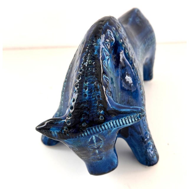 Ceramic Mid-Century Modern Italian Ceramic Bull by Aldo Londi for Bitossi, 1960s For Sale - Image 7 of 12