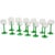 1970s Vintage Alsace Wine Glasses with Green Stems from Luminarc, 1970s, Set of 12 For Sale - Image 5 of 16