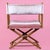 Vintage Faux Bamboo Director's Chair With Blush Velvet Upholstery For Sale - Image 4 of 4