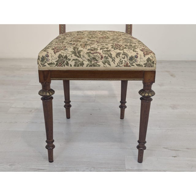 Brown Antique Louis XVI Style Chair, France For Sale - Image 8 of 16