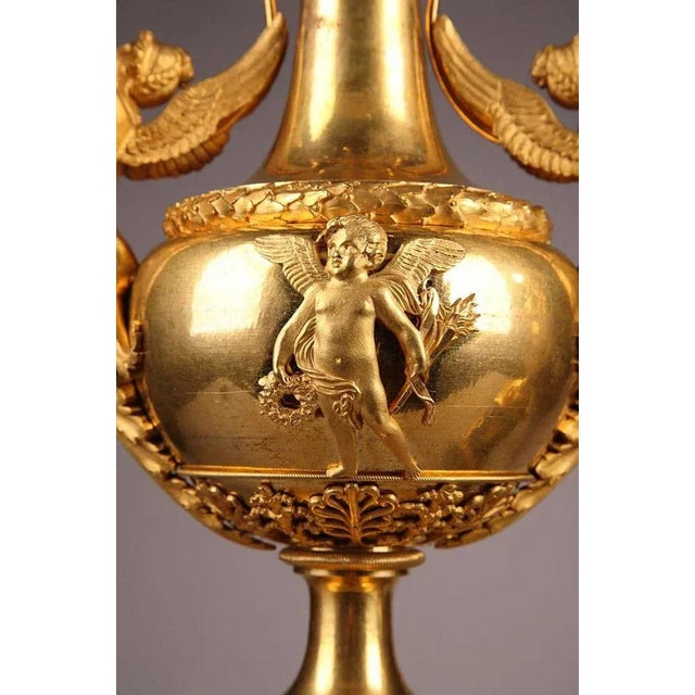 Late 18th Century Gilt Bronze and Marble Candelabra, Set of 2 For Sale - Image 5 of 10